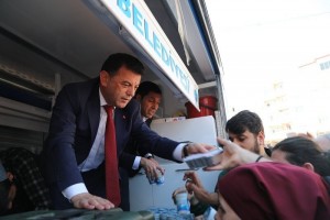 Pilav ve ayran ikramında bulunduk